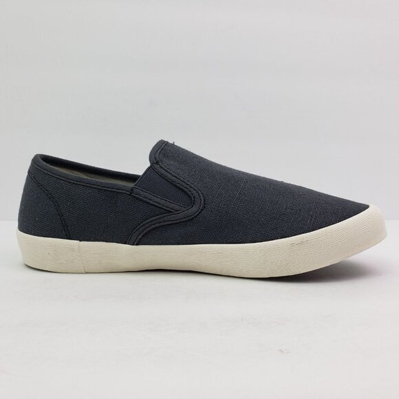 SeaVees Baja Classic Mens Size 7 Slate Navy Linen Canvas Slip On Sneaker Shoes - Picture 3 of 13